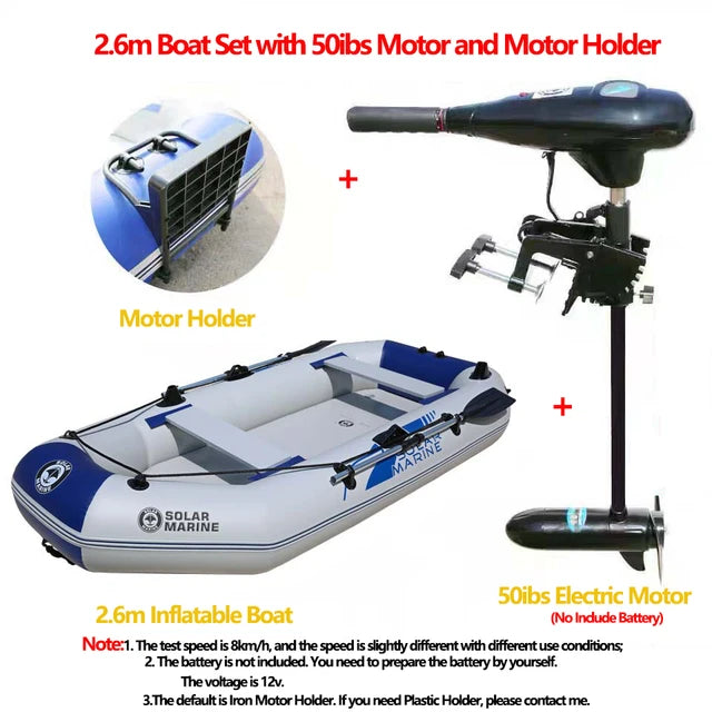 Schlauchboot 330cm mit Elektrische Motor Set für Angeln 1 ~ 5 Personen Air Deck Boot