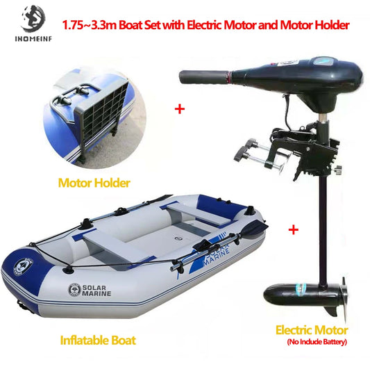 Schlauchboot 330cm mit Elektrische Motor Set für Angeln 1 ~ 5 Personen Air Deck Boot