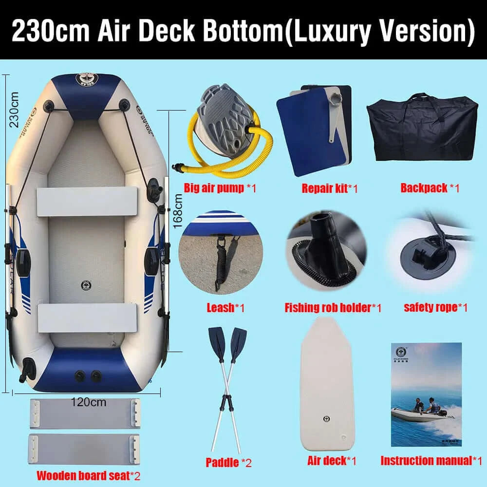 Aufblasbare Schlauchboot 230cm PVC 3 Personen