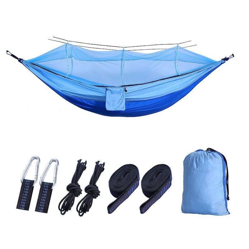 Bourette spinning 210T Nylon Hammock Outdoor Anti-mosquito Hammock Outdoor Camping Goods Bed Bearing