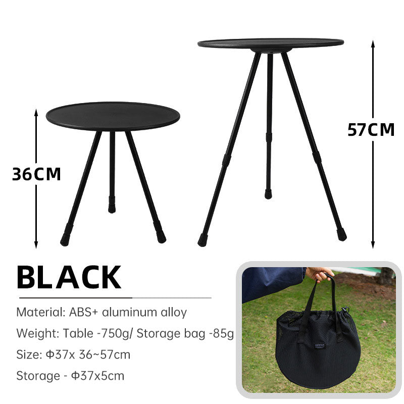 Outdoor Furniture Balcony Lightweight Portable Aluminum Height Adjustable Small Round Outdoor Folding Picnic Camping Table