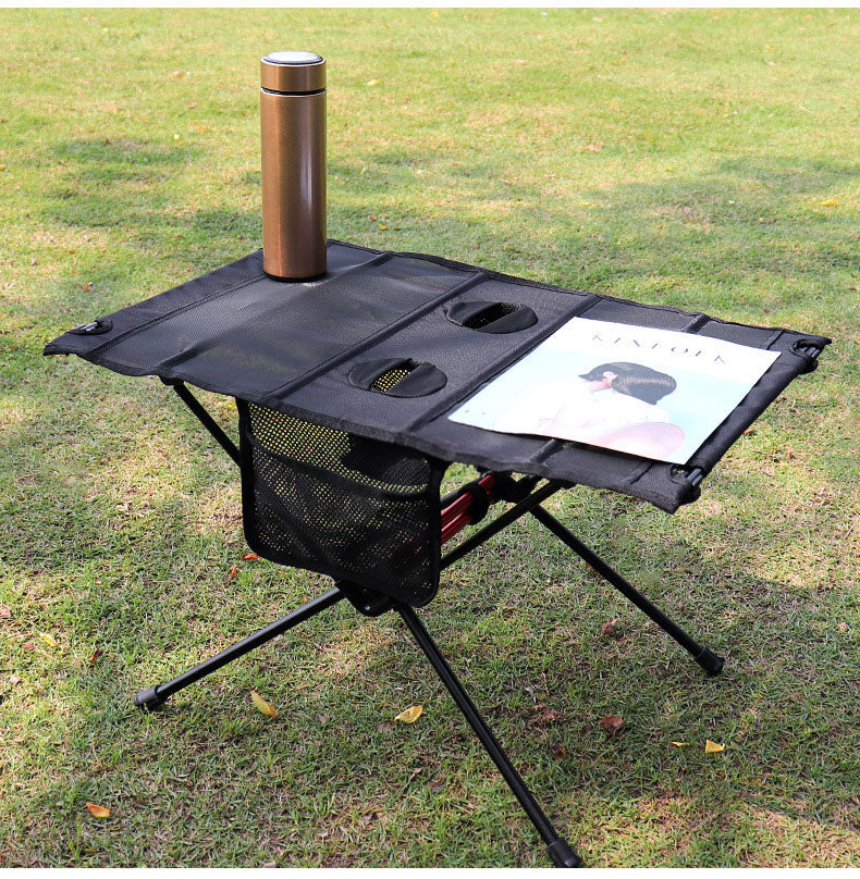 Ultra Light Folding Table Outdoor Camping Camping Car Portable Barbecue Picnic Cup Hole Mobile Phone Bag Small Table