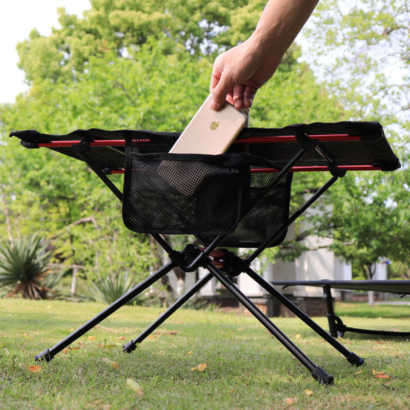 Ultra Light Folding Table Outdoor Camping Camping Car Portable Barbecue Picnic Cup Hole Mobile Phone Bag Small Table