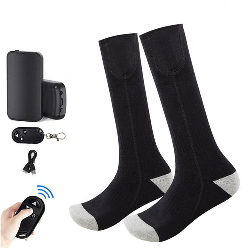 New Men And Women Remote Control Electric Socks Outdoor Cold Proof Warm Keeping Heating Socks USB Charging Heating Socks In Winter