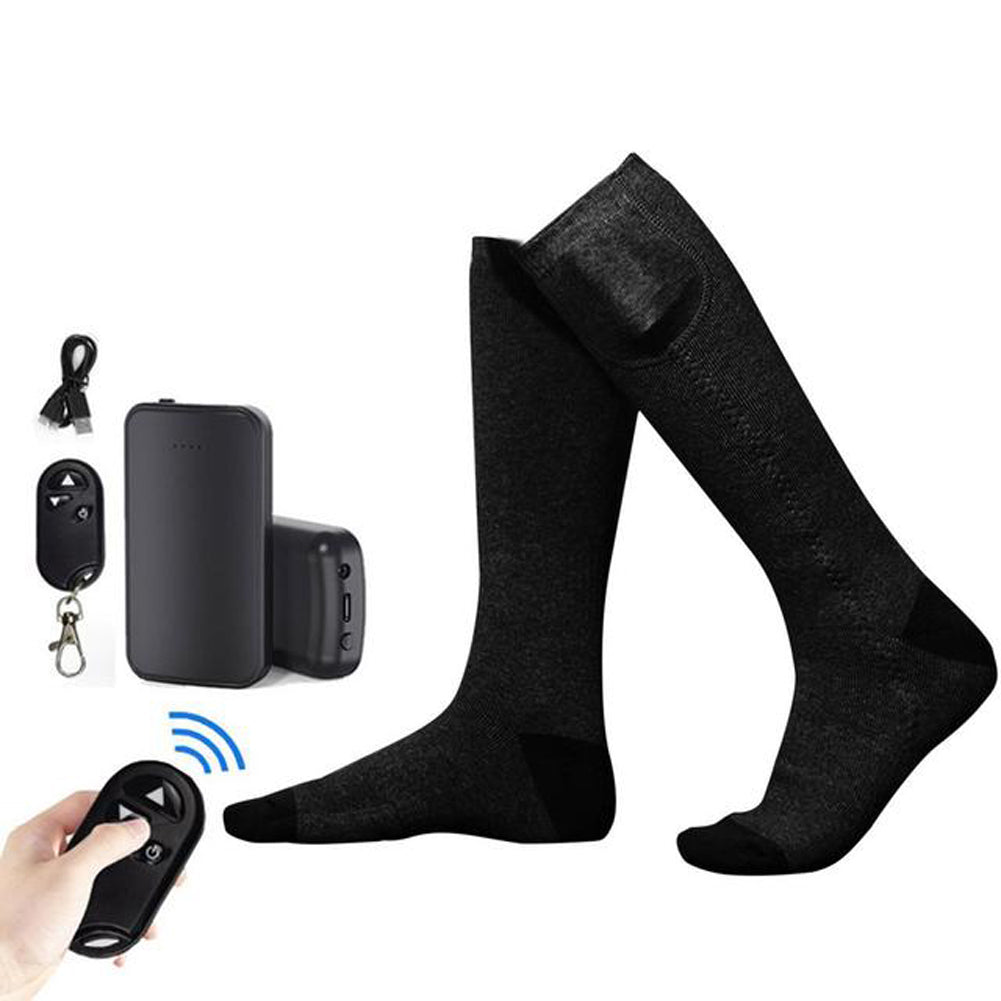 New Men And Women Remote Control Electric Socks Outdoor Cold Proof Warm Keeping Heating Socks USB Charging Heating Socks In Winter