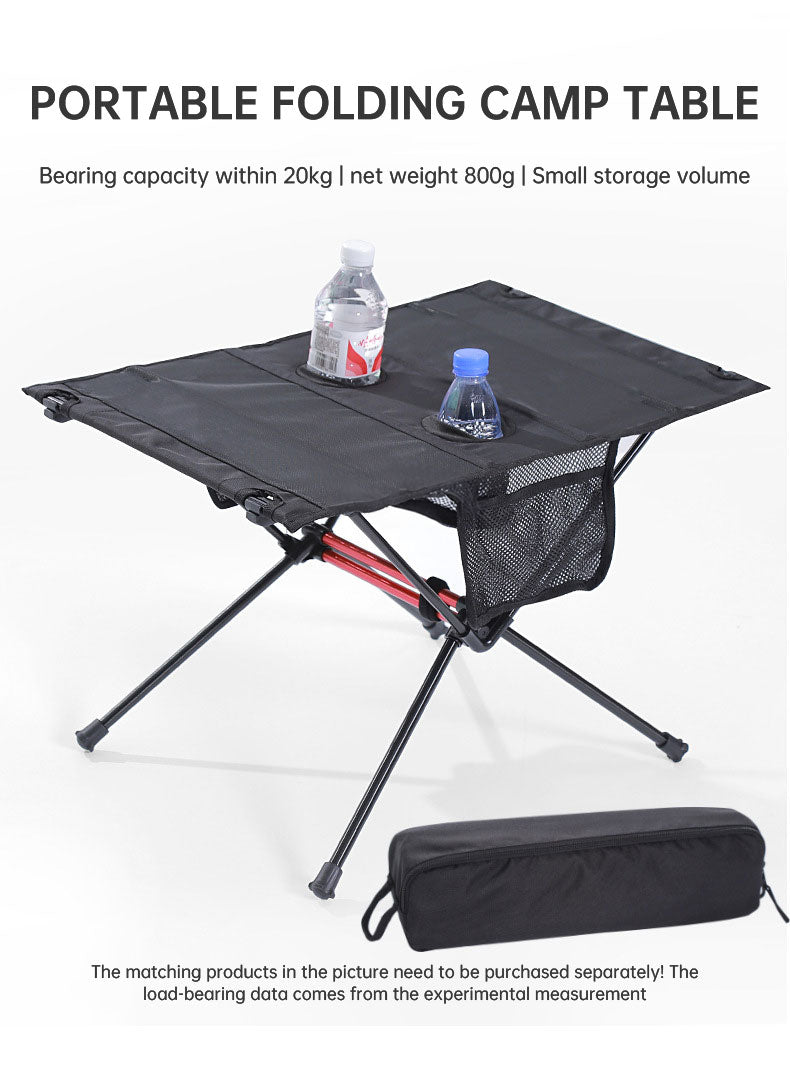 Ultra Light Folding Table Outdoor Camping Camping Car Portable Barbecue Picnic Cup Hole Mobile Phone Bag Small Table