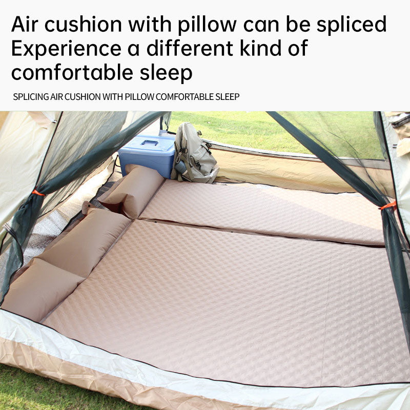 Product camouflage Can Be Spliced Self Inflating Cushion Air Mattress Camping Mat With Pillow