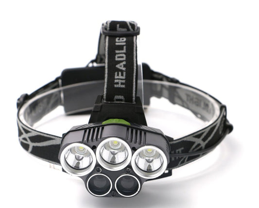 LED Headlamp 5 CREE XM-L T6 15000 lumens LED USB  Camping Hike Emergency Light