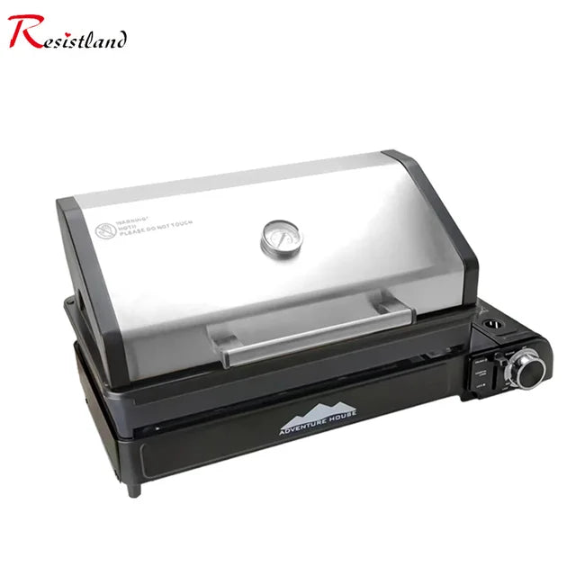 Camping Multi Gas Grill Tragbaren GRILL Herd Grill Klapp Holzkohle Outdoor Edelstahl Grill Kochen Picknick Grill-Tools