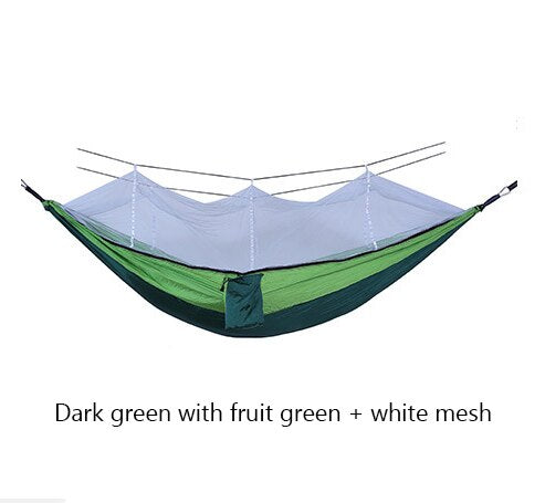 Bourette spinning 210T Nylon Hammock Outdoor Anti-mosquito Hammock Outdoor Camping Goods Bed Bearing