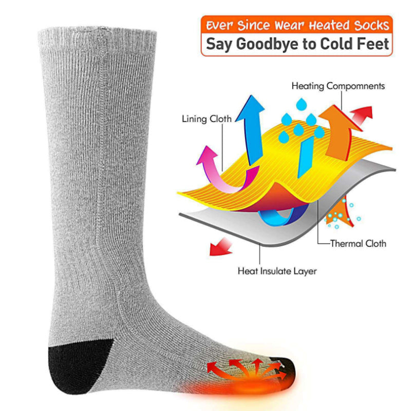 New Men And Women Remote Control Electric Socks Outdoor Cold Proof Warm Keeping Heating Socks USB Charging Heating Socks In Winter