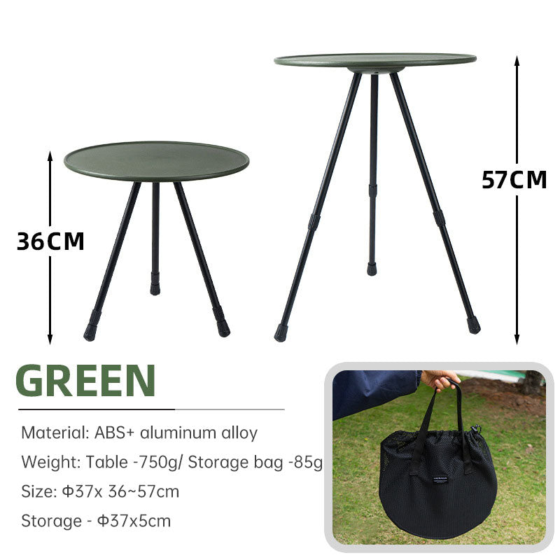 Outdoor Furniture Balcony Lightweight Portable Aluminum Height Adjustable Small Round Outdoor Folding Picnic Camping Table