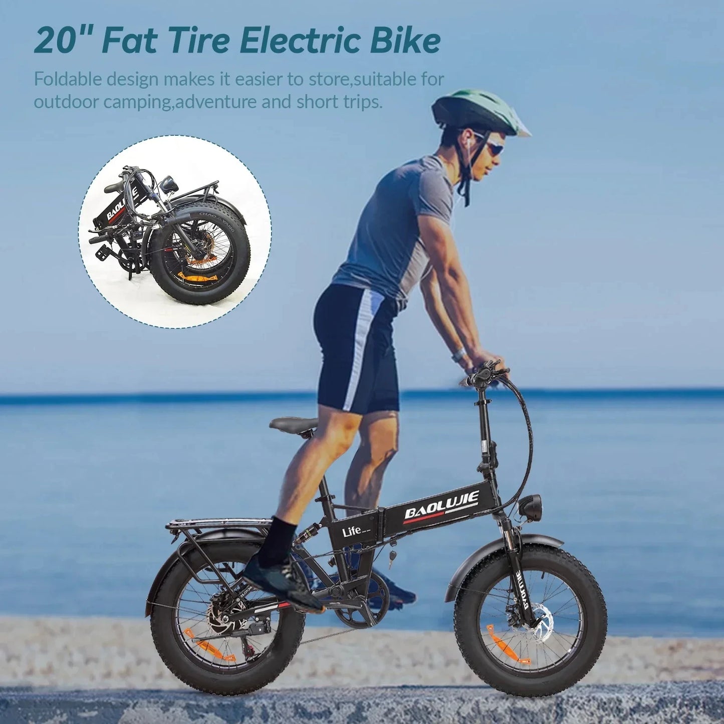 Faltbares Elektro fahrrad 750w Motor 48v 12ah 20*4.0