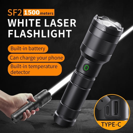 NATFIRE SF2 White Laser Flashlight LEP 1500 Meter Built in 21700