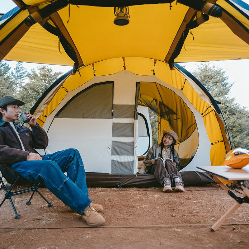 Tunnel Zelt Naturehike im Freien 3-4 Personen 50d Polyester ein Zimmer eine Halle Camping verdickte regens ichere tragbare Zelte