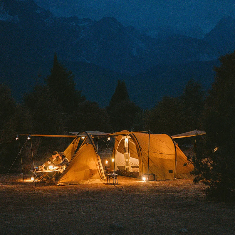 Tunnel Zelt Naturehike im Freien 3-4 Personen 50d Polyester ein Zimmer eine Halle Camping verdickte regens ichere tragbare Zelte