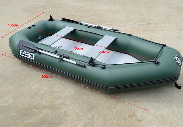 Neues grünes Fischerboot für 1-6 Personen mit Luftdeck böden 0,7mm verdicktes PVC-Fischerboot mit Laminat für Wassersport arten