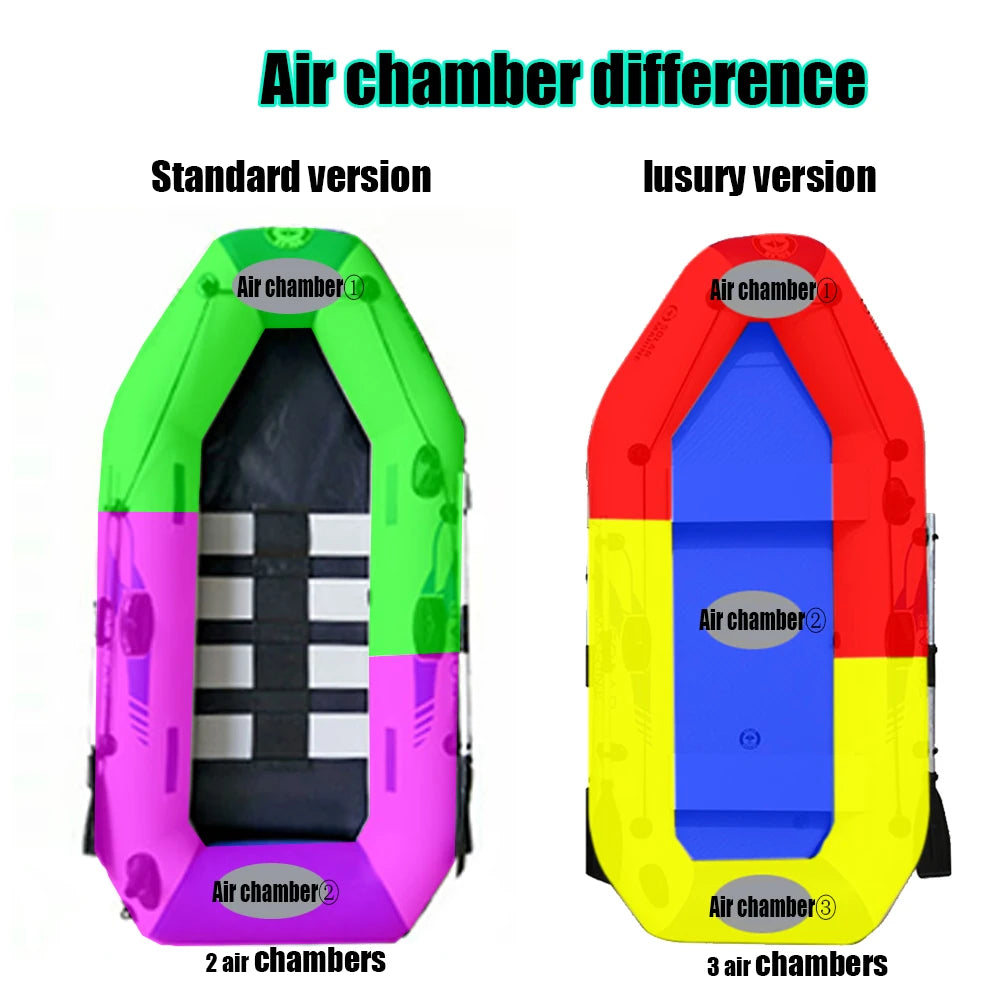 Neues grünes Fischerboot für 1-6 Personen mit Luftdeck böden 0,7mm verdicktes PVC-Fischerboot mit Laminat für Wassersport arten