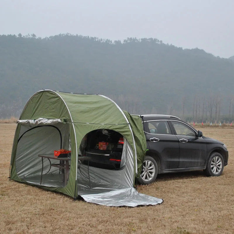 Outdoor-Geländewagen Heck zelt Fahrrad lager Zelt Camping Wandern Mehrzweck große wasserdichte Baldachin Sonnenschutz Auto Kofferraum Zelt