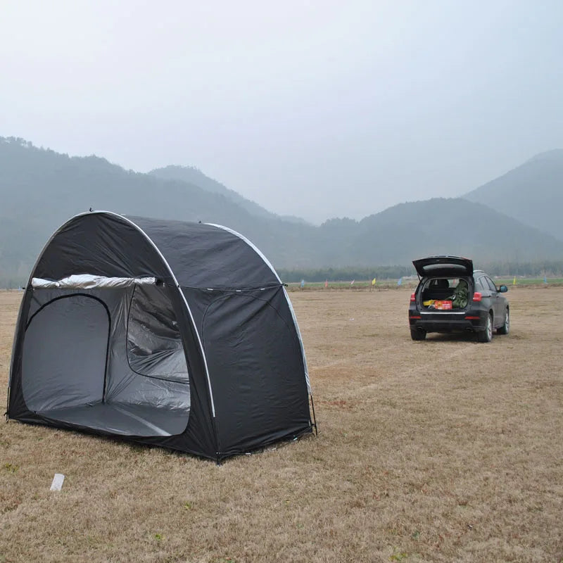 Outdoor-Geländewagen Heck zelt Fahrrad lager Zelt Camping Wandern Mehrzweck große wasserdichte Baldachin Sonnenschutz Auto Kofferraum Zelt