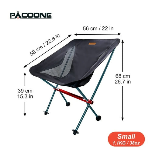 Pacoone Travel Ultralight Folding Chair Detachable Portable Moon Chair