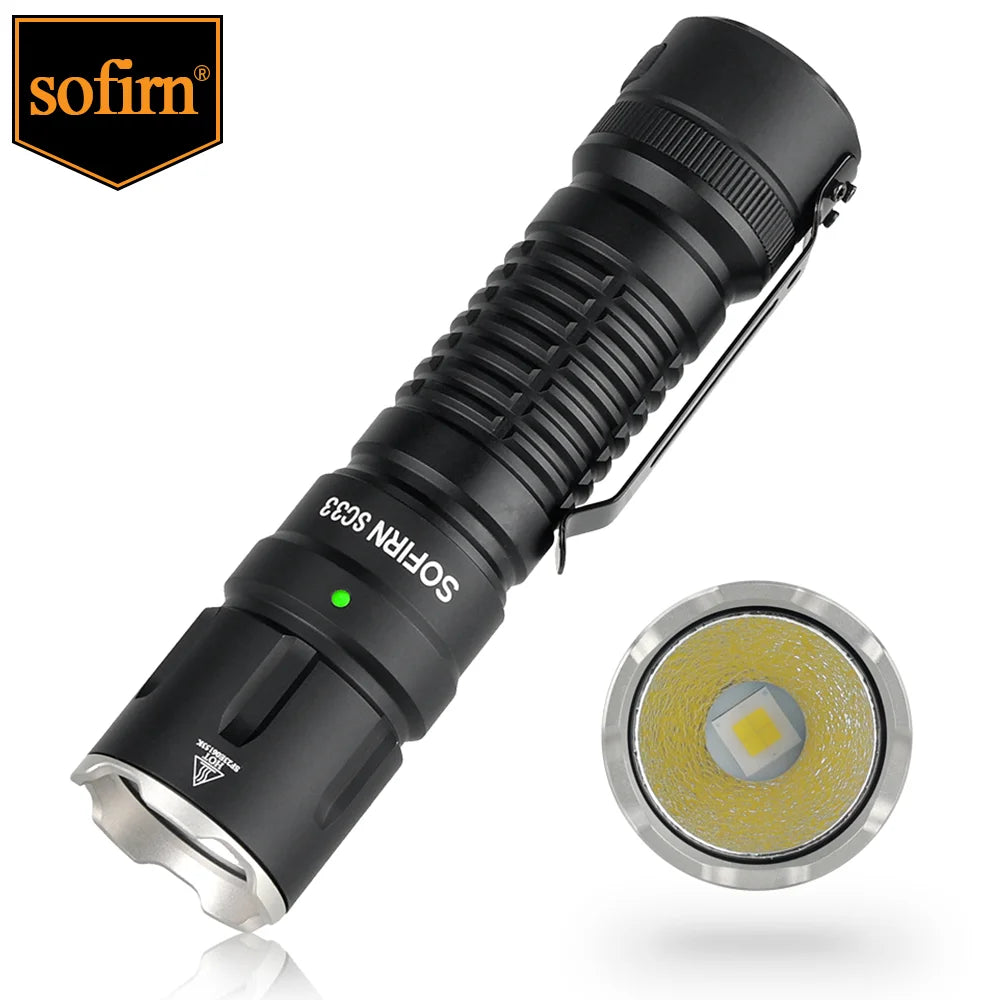 Sofirn SC33 XHP70.3 HI LED Flashlight Tactical 5200lm Powerful 21700